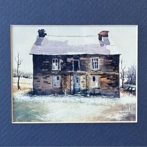 D.C. Lyons “House of Memories” Matted Art Print – Cottage Landscape – 14” x 11”